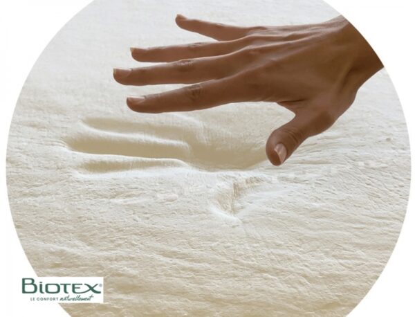Surmatelas Biotex à mémoire de forme mousse Mémaura Fabriqué en France – Image 3