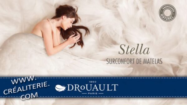 Surmatelas Drouault Stella naturel 1200 g/m² en duvet oie et canard haute qualité Fabrication Française. – Image 3