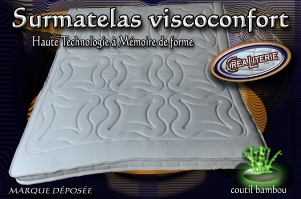 Surmatelas Viscoconfort à mémoire de forme