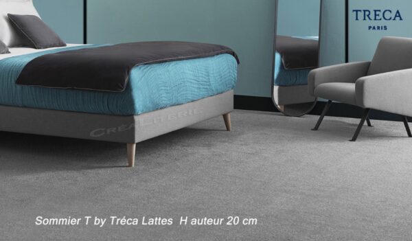 Sommier Tréca Lattes 17 cm Lattes en bois Recouvertes Soutien Très Ferme Fabriqué en France – Image 4