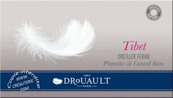 Traversin Drouault Tibet Naturel duvet de canard blanc extra gonflant d'origine France Fabrication Française – Image 2