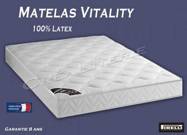 Matelas Pirelli Vitality 13 cm latex BODYZONES 180 Accueil Tonique Soutien Ferme Fabrication Française – Image 2