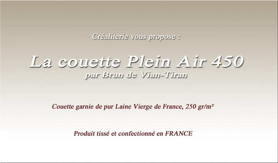 Couette 220x240 naturelle 4 saisons laine - Confectionnée en France