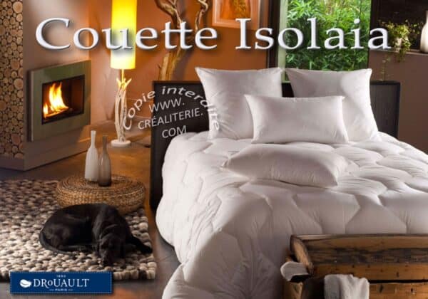 Couette Drouault Isolaia Light 175 g/m², fibre creuse siliconnée supérieure ultra gonflante. Enveloppe en Lyocell Fabrication Française. – Image 4