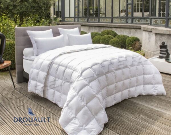 Couette Drouault Extraordinaire (ultra light 120 g/m²), en Duvet d'oie Haute Qualité housse Satin de Coton Fabriquée en France – Image 2