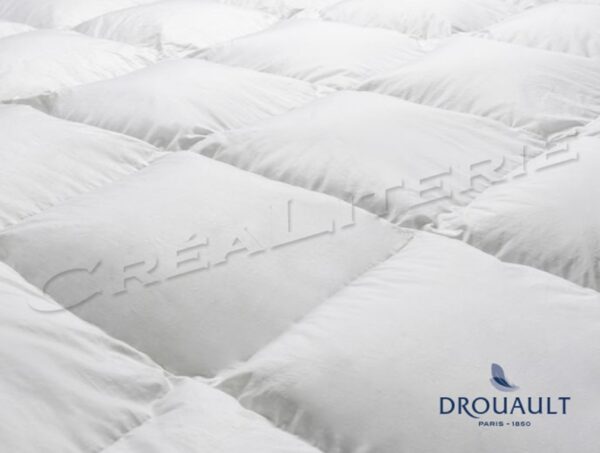 Couette Drouault Grand Palais (plate bande 220 g/m²), en Duvet de canard blanc extra gonflant traité anti-acariens Proneem® Fabriquée en France. – Image 3