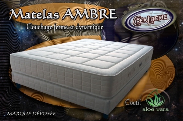 Matelas Ambre en Mousse Polyuréthane Haute Densité (coutil Aloé Véra) – Image 2