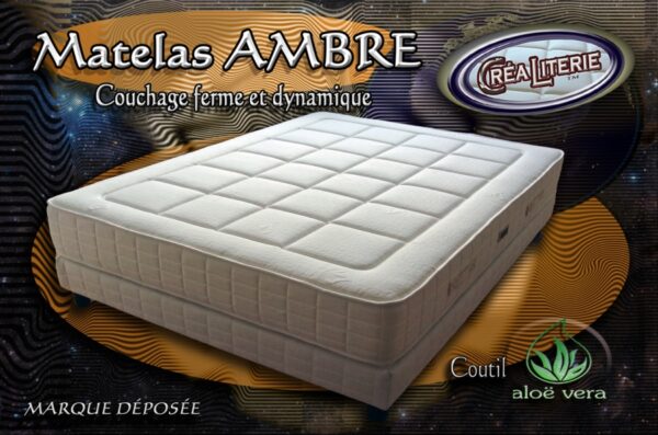 Matelas Ambre 90x190 Matelas Mousse Polyuréthane Haute Densité (coutil Aloé Véra) – Image 2