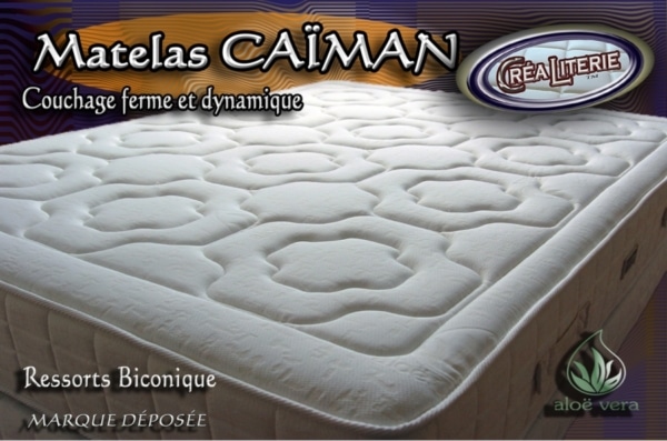 Matelas Caïman Ressorts thermostabilisés 23/10ème PROMO (coutil Bambou) Fabrication Française – Image 3