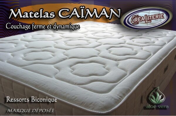 Matelas Caïman Ressorts (PROMO 140x190) coutil Aloé Véra Fabrication Française – Image 2