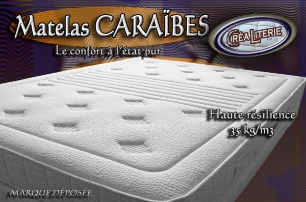 Matelas Caraïbes en Mousse Polyuréthane Haute Résilience 35 kg/m³ sans cfc – Image 4