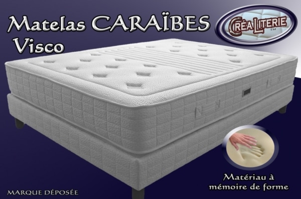 Matelas Caraïbes visco PROMO à mémoire de forme Fabrication Française – Image 2