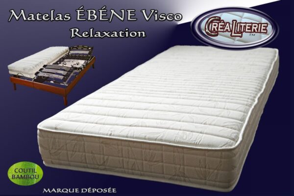 Matelas Ébéne visco relaxation à mémoire de forme (coutil BAMBOU) – Image 3