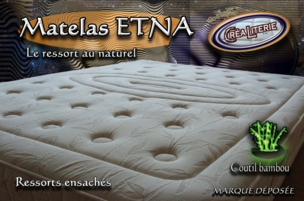 Matelas Etna Ressorts ensachés (coutil Bambou) Fabrication Française – Image 6