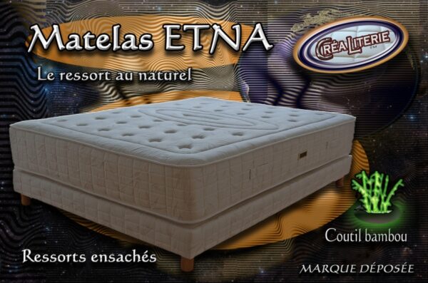 Matelas Ressorts Ensachés ETNA 140x190 coutil BAMBOU Fabrication Francaise – Image 3