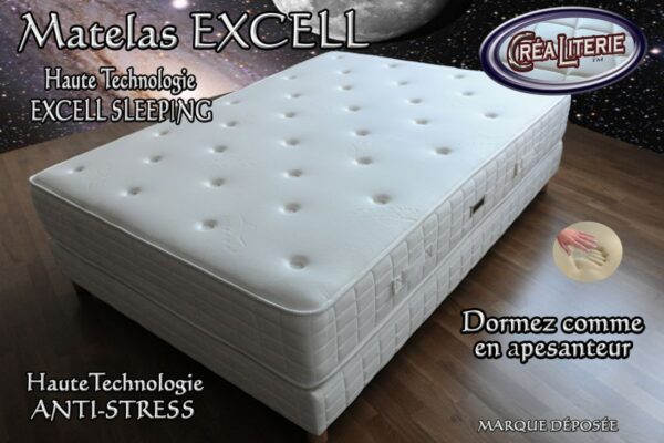 Matelas Excell extra ferme à mémoire de forme (Technologie ANTI-STRESS)