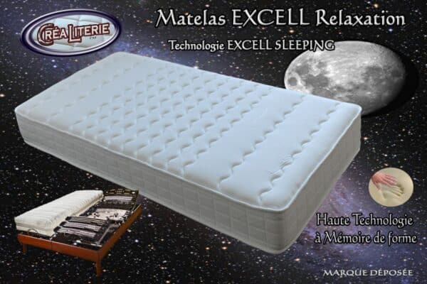 Matelas Excell médium relaxation à mémoire de forme (Technologie ANTI-STRESS) – Image 4