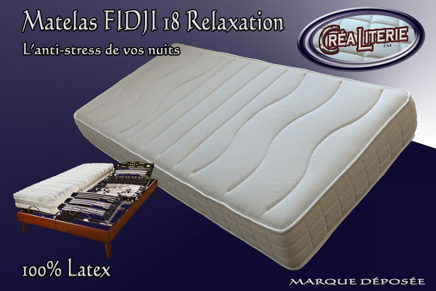 King of Dreams Matelas 130x190 Latex Naturel de densité 80 Kg/m3et