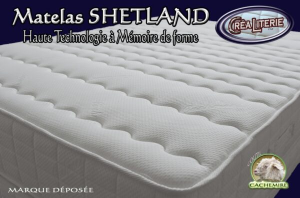 Matelas Shetland Viscorelax à mémoire de forme sans cfc (Coutil Cachemire) – Image 2
