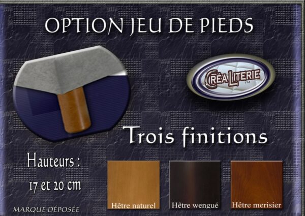 Option jeu de 4 pieds pour sommier TPR 4 moteurs