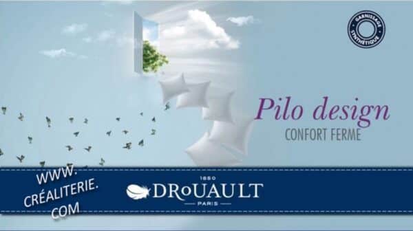 Oreiller Drouault Pilo Design fibre microfibre + fibre de soie naturelle Fabrication Française – Image 2