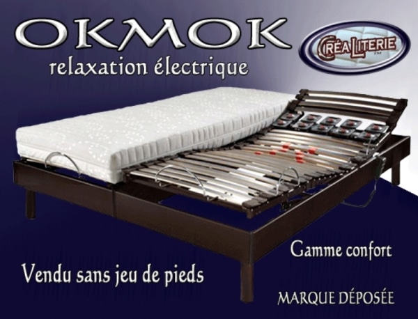 Okmok sommier relaxation électrique à lattes + plots Fabrication Française – Image 2
