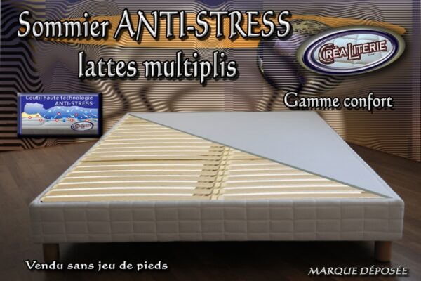 Sommier tapissier ANTI-STRESS à lattes multiplis hauteur 15 cm – Image 3