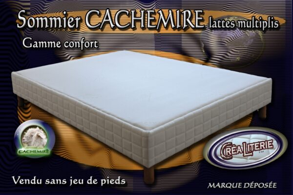 Sommier tapissier Cachemire à lattes multiplis hauteur 15 cm (coutil cachemire) – Image 2