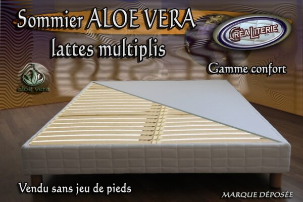 Sommier tapissier Aloé Véra à lattes multiplis hauteur 15 cm(Coutil Aloé Véra) – Image 3