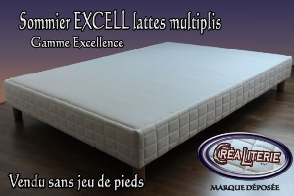 Excell sommier tapissier à lattes multiplis hte 15 cm