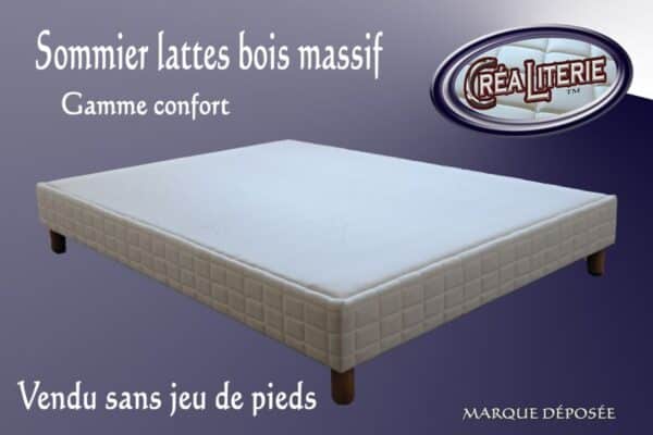 Sommier tapissier lattes bois massif hauteur 15 cm – Image 3