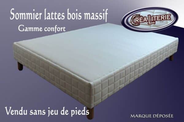 Sommier tapissier lattes bois massif hauteur 15 cm – Image 2
