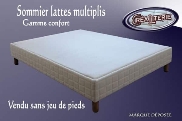 Sommier tapissier à lattes multiplis hauteur 15 cm