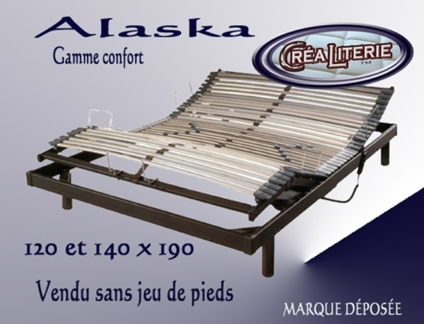 Alaska sommier relaxation électrique à lattes Fabrication Française – Image 3