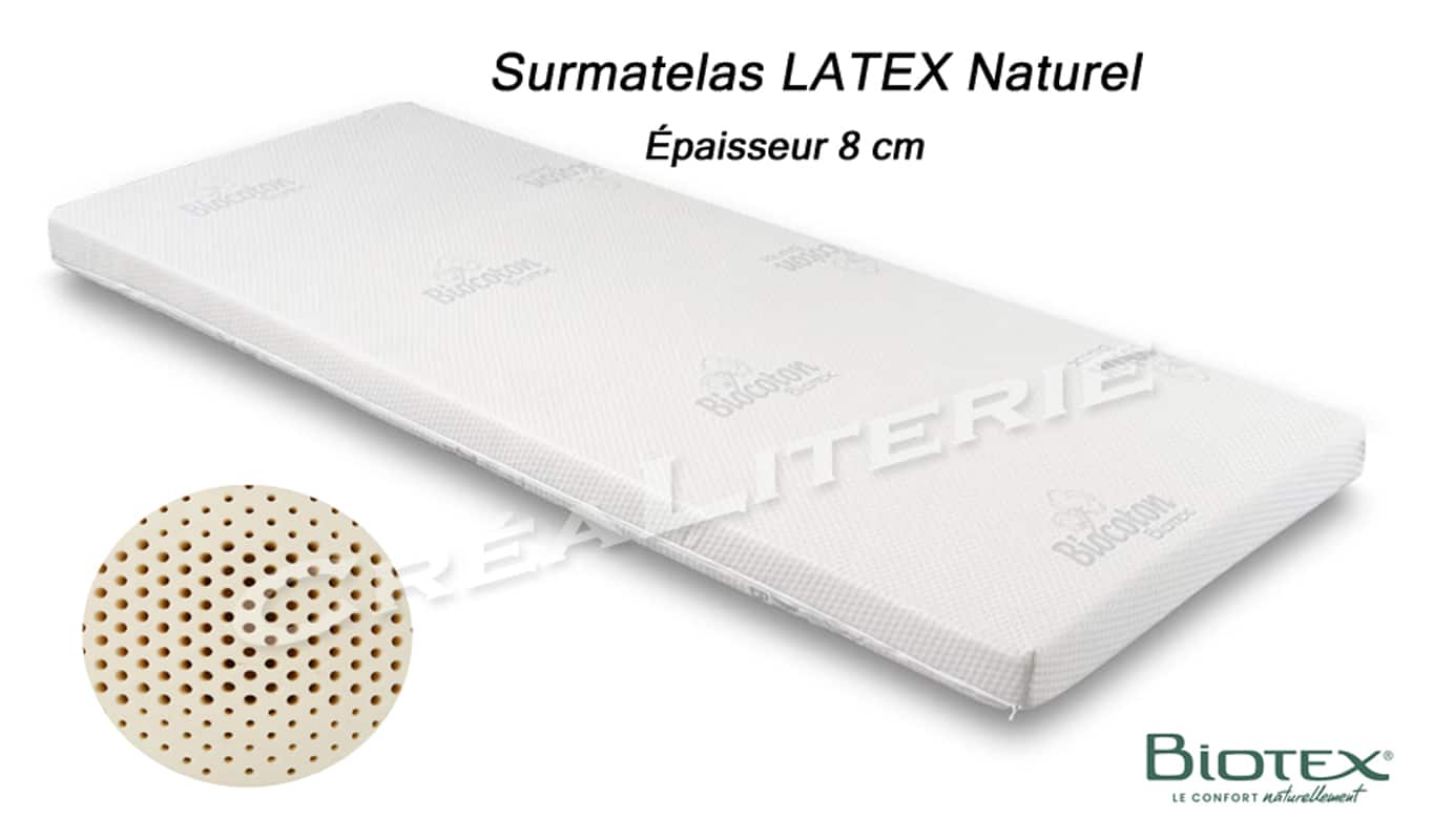 Surmatelas 160x200 naturel en Laine et coton bio - Matelas No Stress