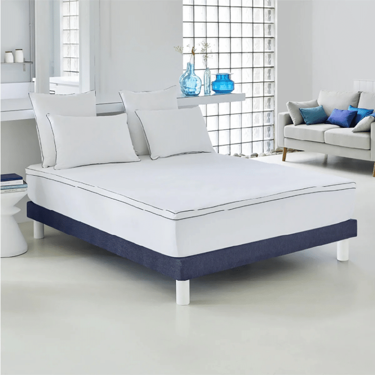 protège matelas drouault cap corse 200 g/m² en molleton de coton forme drap housse traité sanfor fabriqué en france