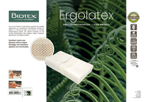 oreiller biotex ergolatex en latex végétal naturel fabriqué en france