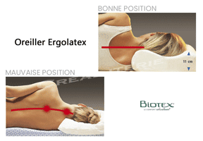 oreiller biotex ergolatex en latex végétal naturel fabriqué en france