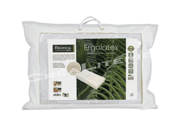 oreiller biotex ergolatex en latex végétal naturel fabriqué en france