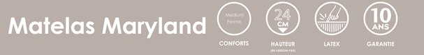 matelas andré renault maryland 24 cm, latex perforé, accueil dynamique, fabriqué en france