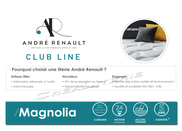 matelas andré renault magnolia 24 cm, Éole air soja trioform fabriqué en france