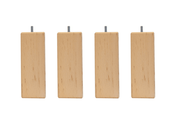pieds carré bois ht 15 cm, carré de 60 x 60 mm