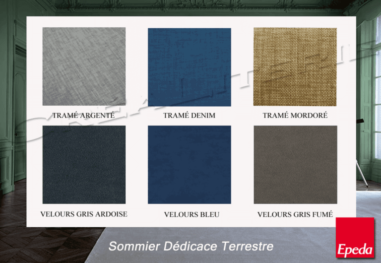 sommier Épéda dédicace terrestre 22 cm lattes multiplis confort médium fabriqué en france