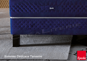 sommier Épéda dédicace terrestre 22 cm lattes multiplis confort médium fabriqué en france