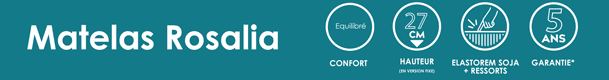 matelas andré renault rosalia, elastorem + 1189 ressorts ensachés fabriqué en france